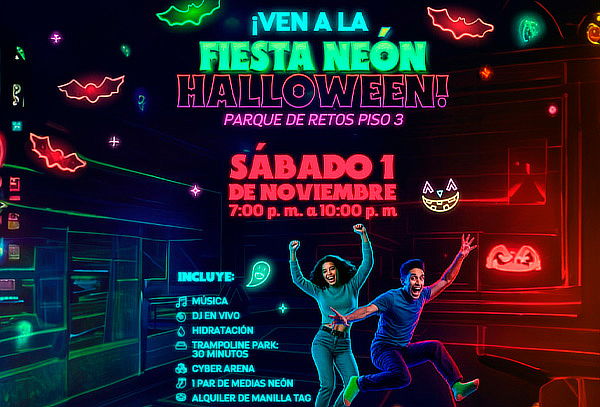 Fiesta Neón Halloween en Edentainment Sábado 1 de Noviembre
