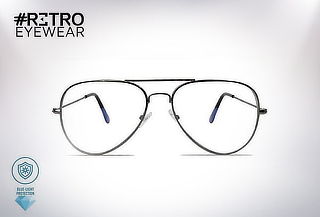 Gafas de Descanso Retro Pilot + Lente Anti-Blue + Envío