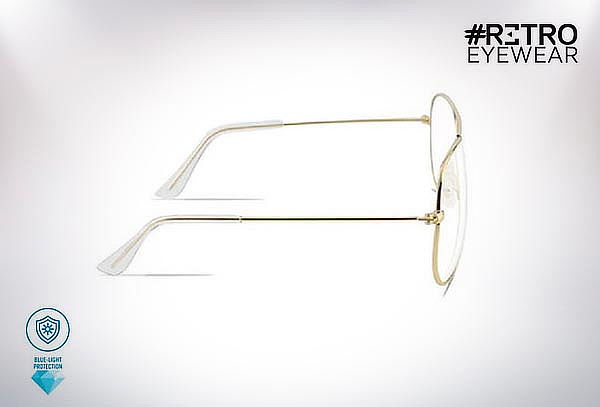 Gafas Retro Dorado o Plateado + Lente Anti-Blue + Envío