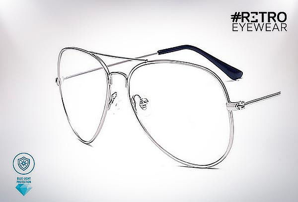 Gafas Retro Dorado o Plateado + Lente Anti-Blue + Envío
