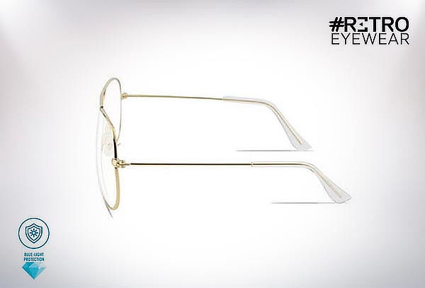 Gafas Retro Dorado o Plateado + Lente Anti-Blue + Envío