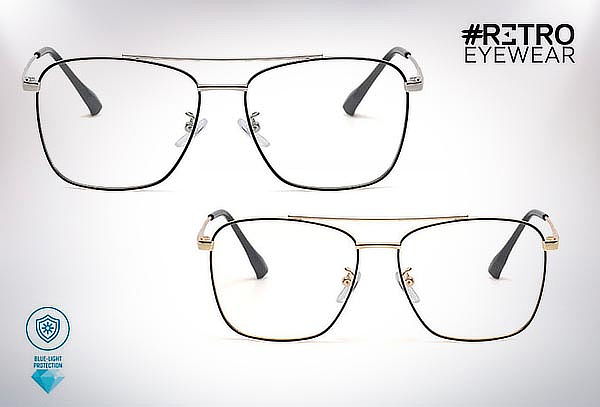 Gafas de Descanso RETRO TONY + Lente Anti-Blue + Envío