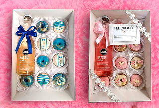 Caja de Lujo con Mini Donas + Soda + Tarjeta