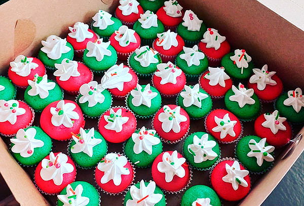 100 Mini Cupcakes Navideños a Domicilio 