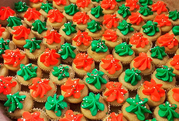 100 Mini Cupcakes Navideños a Domicilio 