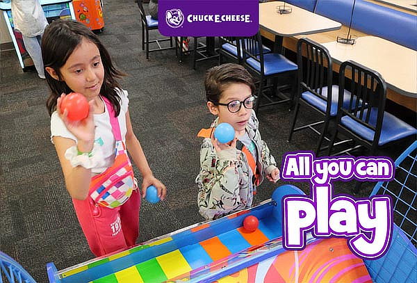 Chuck E Cheese -All Can You Play Fin de Semana 