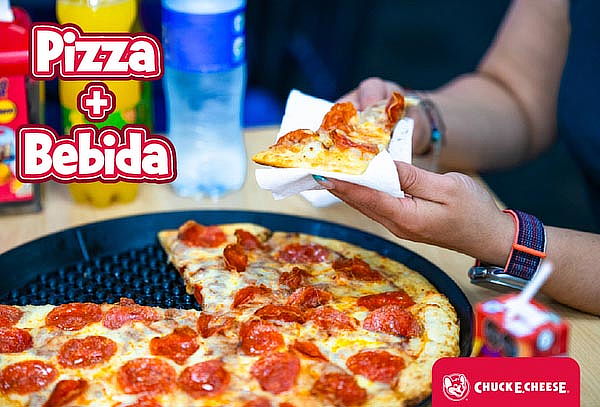 Combo: 1 Pizza Grande 12 Porciones + 3 Bebidas 