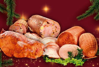 Cena Navideña para 20 Personas con Pavo o Pernil de 5lbs 