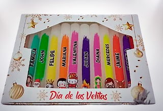 Velas Personalizadas Navideñas: Nombres, Deseos y Personajes
