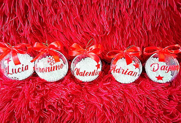 Esferas Navideñas Personalizadas por 1 o 3 Unidades