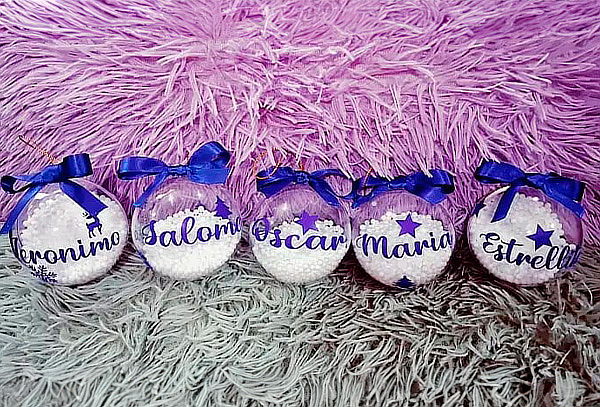 Esferas Navideñas Personalizadas por 1 o 3 Unidades