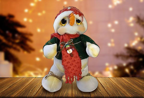 Muñeco de Navidad en Tela, Echo a Mano 