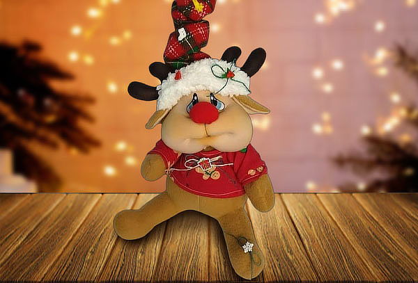 Muñeco de Navidad en Tela, Echo a Mano 