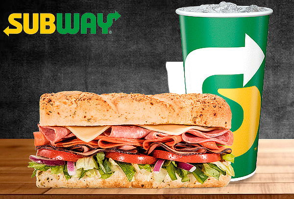 1 Sándwich Subway de 15cm + 1 Bebida Pet 400ml