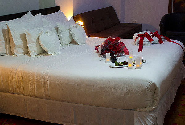 Noche Romántica en Suite + Tina + Vino + Bouquet 12 Rosas