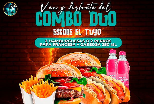 Combo Dúo de Hamburguesa o Perro Caliente en Palermo