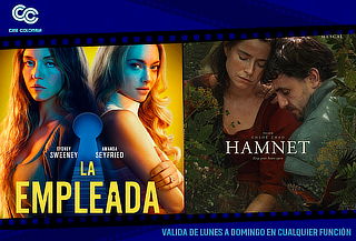 ¡Entrada 2D en Cine Colombia ¡Lunes a Domingo!