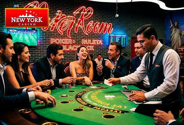 Paga $24.990 y Juega $50.000 + 2 Cócteles en Casino New York