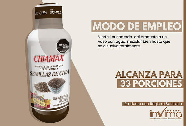 Producto Chiamax por 500 ml Reduce el Colesterol