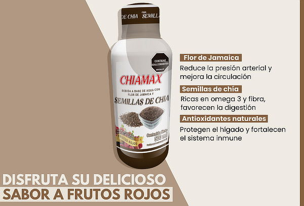 Producto Chiamax por 500 ml Reduce el Colesterol