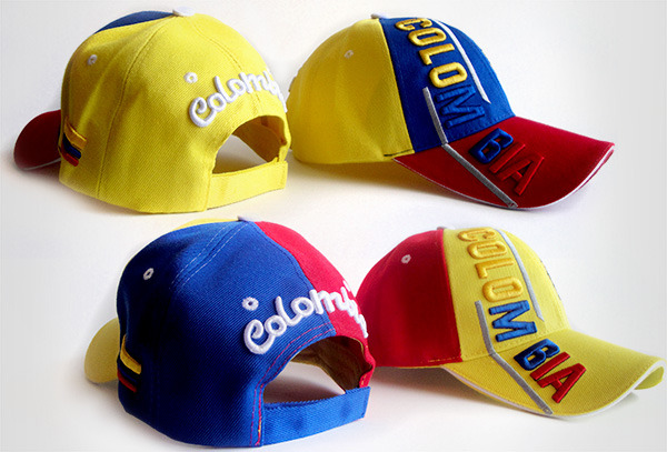 Gorra de Colombia con bordado 3D