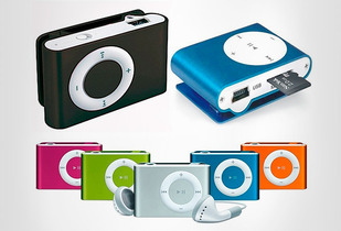 MP3 tipo Shuffle + Cable USb + Audifonos 68%
