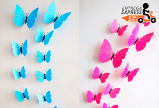 Mariposas Decorativas 3D Pegables 70%