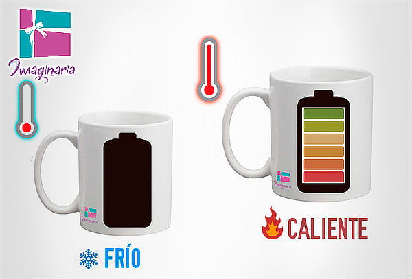 Pocillo Mug Energy Cambia Color con la Bebida Caliente 