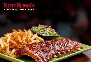Tony Roma's para 2:Costillar Baby Back +Alitas+Guarnición