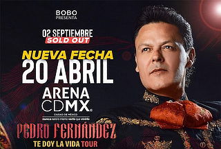 Pedro Fernández en Arena CDMX ¡Abril 20!