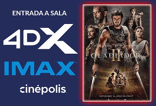 Cinépolis: Entrada Sala 4DX o IMAX de Lunes a Domingo