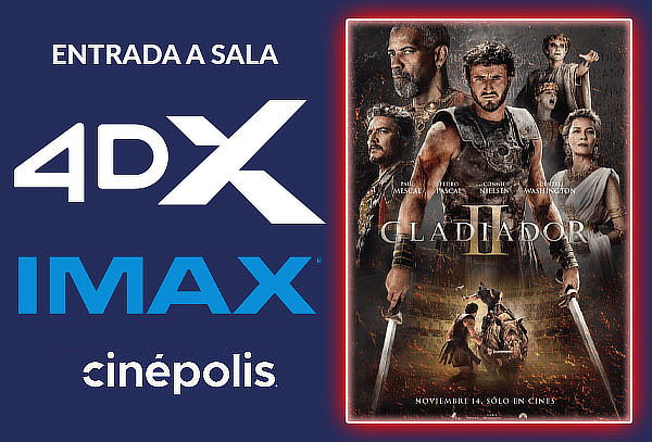 Cinépolis: Entrada Sala 4DX o IMAX de Lunes a Domingo