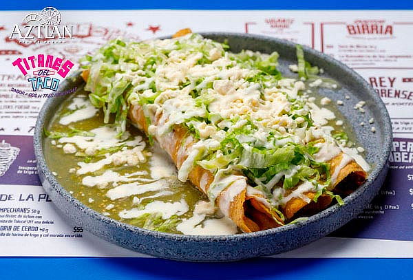 Flautas Ahogadas + Bebida en Titanes del Taco Parque AZTLÁN