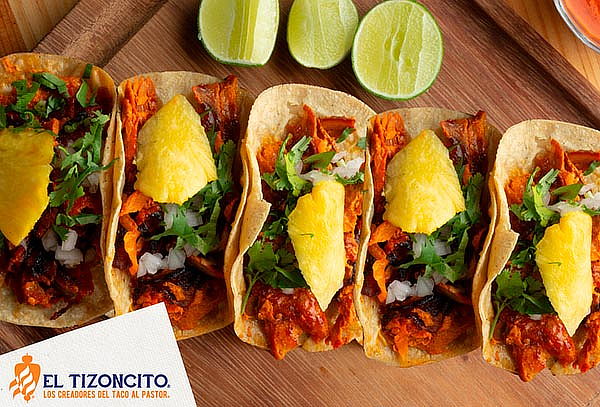 5 tacos de Pastor + Bebida en El Tizoncito ¡17 sucursales! 