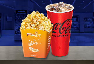 Cinépolis: Combo Mediano Palomitas de Mantequilla + Refresco