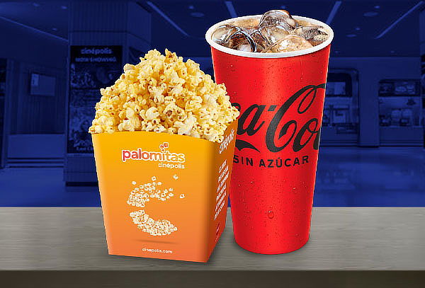 Cinépolis: Combo Mediano Palomitas de Mantequilla + Refresco