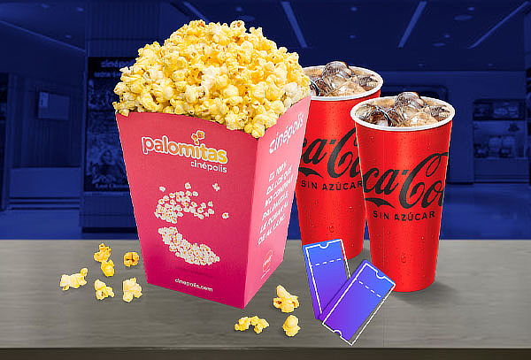 Cinépolis: 2 Entradas 2D + Palomitas Grandes + 2 Refrescos