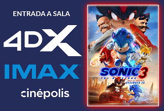 Cinépolis: Entrada Sala 4DX o IMAX de Lunes a Domingo