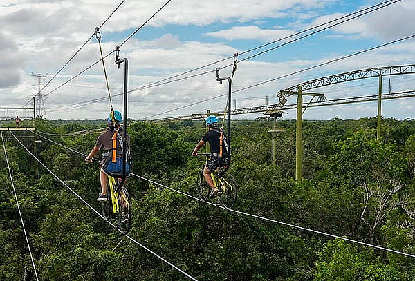 Sky Trail: Bicicletas en el aire ¡Selvatica Rivera Maya!