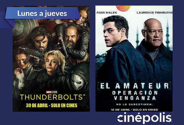 Cinépolis: Entrada 2D Sala Tradicional de Lunes a Jueves