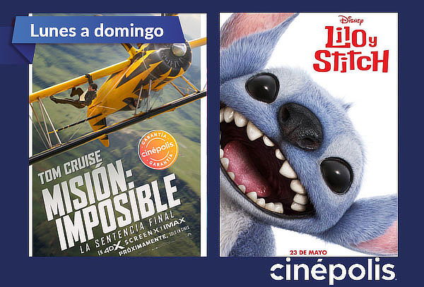 Cinépolis: Entrada 2D Sala Tradicional de Lunes a Domingo