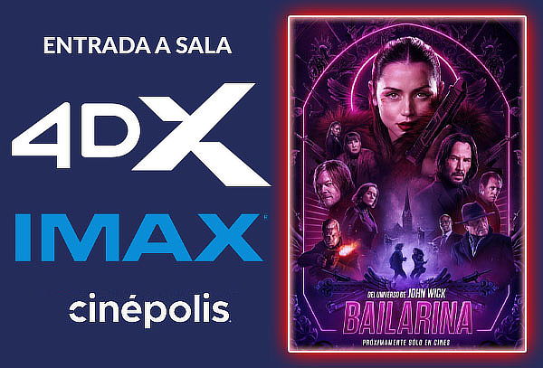 Cinépolis: Entrada Sala 4DX o IMAX de Lunes a Domingo