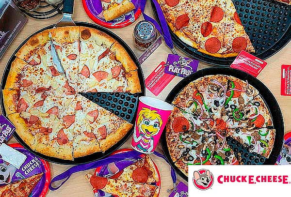COMBO Juego-Alimentos: 1 Pizza MED + 2 Refrescos + 60 Juegos
