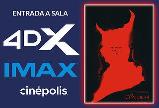 Cinépolis: Entrada Sala 4DX o IMAX de Lunes a Domingo