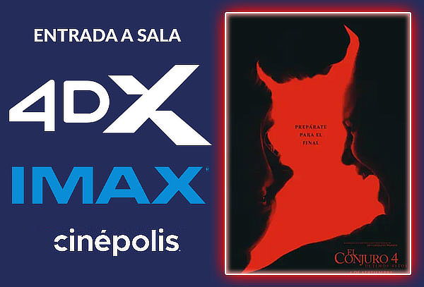 Cinépolis: Entrada Sala 4DX o IMAX de Lunes a Domingo