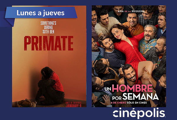 Cinépolis: Entrada 2D Sala Tradicional de Lunes a Jueves