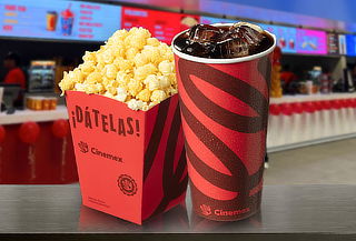 CINEMEX: Combo Palomitas clásicas grandes y refresco grande 