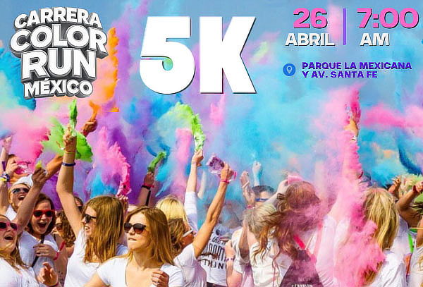 Carrera Color Run México ¡26 de Abril! en Parque la Mexicana