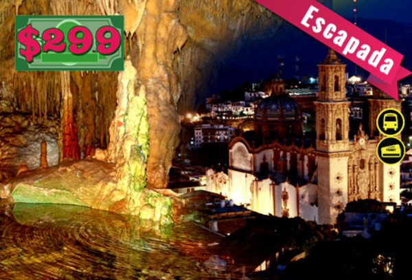 Grutas de Cacahuamilpa y Taxco: Autobús + Entrada $299