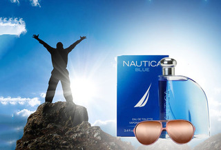 Fresco aroma Nautica Blue FOR MEN+Lentes de Sol